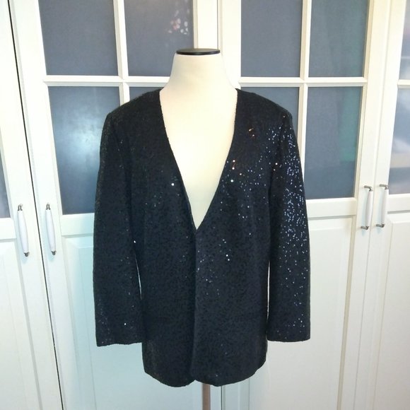 Charter Club Sequined Dress Jacket Size 16 - Picture 1 of 8